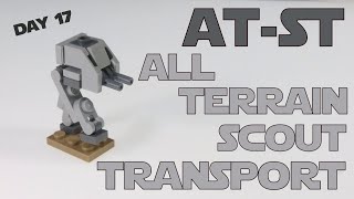 ALL TERRAIN SCOUT TRANSPORT ATST  Day 17 Lego Star Wars Advent Calendar 2023 [upl. by Artie479]