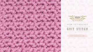 How To Crochet The Grit Stitch  Easy Tutorial by Hopeful Honey [upl. by Yeslaehc]