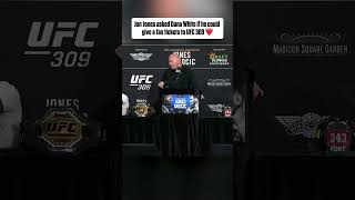 Jon Jones asked Dana White if he could give a fan tickets to UFC309 Shorts [upl. by Kimberlyn]