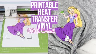 PRINTABLE HEAT TRANSFER VINYL HTV ON A SHIRT  STEP BY STEP BEGINNER TUTORIAL [upl. by Uriah]