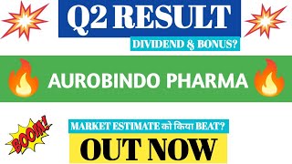 AUROBINDO PHARMA Q2 RESULTS 2025  AUROBINDO PHARMA Q2 RESULTS TODAY  AUROBINDO PHARMA LATEST NEWS [upl. by Neel]