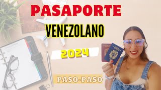 PASAPORTE VENEZOLANO PASO A PASO EXTRANJERO2024 [upl. by Eicarg]