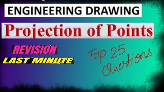 Projection of points  viva questions  engineering graphics and drawing  I PU  Ggsipu BTech [upl. by Oehsen]