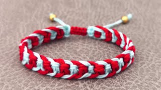 How to Weave a Bracelet with String  Easy StepbyStep Guide for Beginners [upl. by Innos]