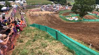 Sidecarcross 9GP Strassbessenbach 22072018 Race1 Start Slomo [upl. by Adnahsam22]