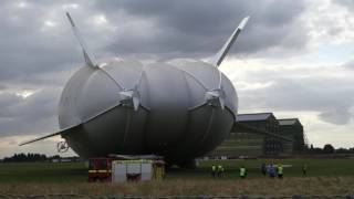 Airlander 10 full outdoor engine test for the first flight from Cardington Bedfordshire [upl. by Ahsenaj]