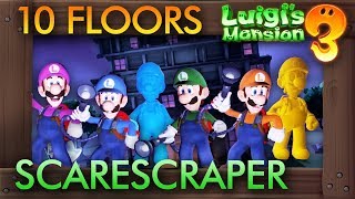 Luigis Mansion 3  Scarescraper 10 Floors CoOp Walkthrough [upl. by Cressida]