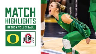 Oregon Volleyball vs Ohio State  Match HIGHLIGHTS 2024 [upl. by Livi618]