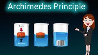 Archimedes Principle  3D animated explanation  class 9th  Gravitation [upl. by Lyrret]