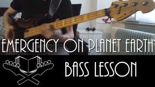 Emergency on Planet Earth  Jamiroquai Bass Lesson [upl. by Aiduan]