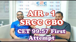 SRCC GBO AIR 1  CET 9957 in First Attempt TwT Vedant [upl. by Killen]