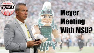 Was Urban Meyer Interviewing With MSU Tuesday Night  The Daily Ticket [upl. by Verlie]