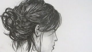 How to Draw Realistic Hair Narrated Step by Step [upl. by Notlim]