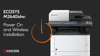 Kyocera M2640idw Power On and Wireless Installation [upl. by Trellas]