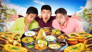 Chinese Guys try EVERY Indian Street Food [upl. by Narak]