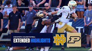 No 18 Notre Dame at Purdue Extended Highlights  Big Ten on CBS [upl. by Ybreh582]