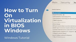 How to Turn On Virtualization in BIOS in Windows 10 [upl. by Sawyere]