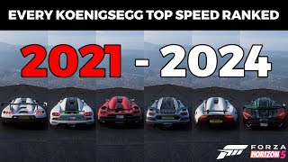 ALL 8 Koenigsegg Top Speed Ranked Forza Horizon 5 [upl. by Dang983]