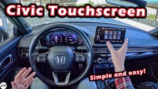 2024 Honda Civic – 9quot Touchscreen Infotainment Demo  How to Use Apple CarPlay amp Android Auto Demo [upl. by Mitman]