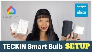 How to Setup TECKIN Smart Bulb with Alexa and Google Home [upl. by Lerak773]