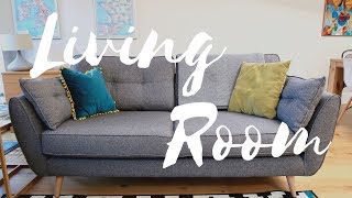 LIVING ROOM TOUR 2019  OPENPLAN LONDON HOUSE  INTERIOR  Claire Imaginarium [upl. by Bringhurst]