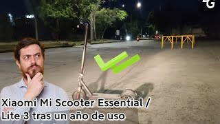 Xiaomi Mi Scooter Essential Lite 3tras un año de uso o 3000km  ¿Aún vale la pena  Conclusiones [upl. by Ahpla]