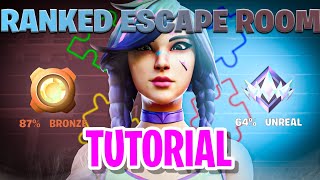 RANKED ESCAPE ROOM FORTNITE How To Complete Ranked Escape Room PEK proteam [upl. by Arrac653]