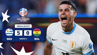 URUGUAY 50 BOLIVIA  HIGHLIGHTS  CONMEBOL COPA AMÉRICA USA 2024™ [upl. by Jemmy]