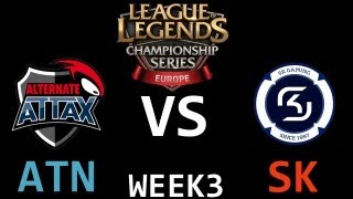 SK vs ATN  SK vs Alternate LCS EU W3 avec Skyyart amp Sarens [upl. by Prescott]