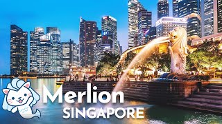 Merlion Park Merlion icecream Esplanade Fullerton Ramen 鱼尾狮新加坡 Singapore attractions 4K [upl. by Neilson]