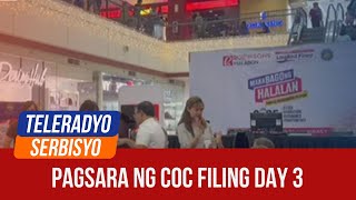 Day 3 ng COC filing nagsara na  Mandato 2025 03 October 2024 [upl. by Bonnibelle]