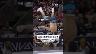 Gable hits his signature backflip after winning FINAL X [upl. by Rosemarie]