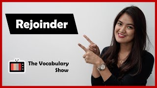 Rejoinder in Hindi  Meaning amp Pronunciation [upl. by Tome]