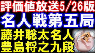 評価値放送 藤井聡太名人八冠ー豊島将之九段 第82期名人戦七番勝負第5局 [upl. by Nnylirej]