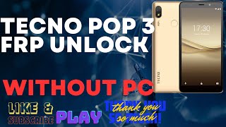 Tecno pop 3 frp bypasstecno pop 3 frp bypass New Trick 2024 [upl. by Zebadiah]