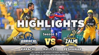 Karachi Kings vs Peshawar Zalmi  Full Match Highlights  Match 2  21 Feb 2020  HBL PSL 2020  MA2 [upl. by Carlynn356]