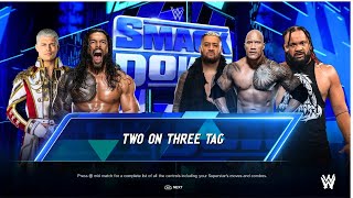 Roman Reigns amp Cody Rhodes vs The Rock  Solo Sikoa amp Jacob Fatu WWE SmackDown Tag Team  FULL MATCH [upl. by Yotal]