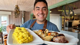 FILETE DE VACUNO AL HORNO CON PASTELERA DE CHOCLO Y SALSA DE CHAMPIÑONES  CENA FIN DE AÑO 2023 [upl. by Bouldon]