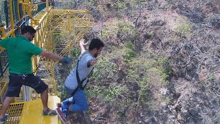 Thriller Bungee Jumping Rishikesh  Highest Bungee Jumping in India  shockwave 22 [upl. by Dalpe498]