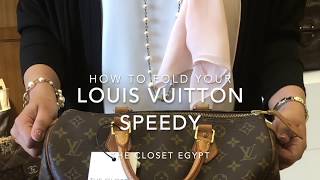 How to fold your Louis Vuitton Speedy [upl. by Asiel]