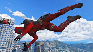 GTA 5 Deadpool Motorcycle FailsRagdolls Ep5 Euphoria Ragdolls [upl. by Fem]