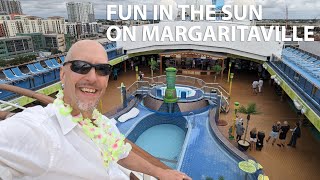 Margaritaville at Sea Islander Walk Around the Pool Decks and Atrium [upl. by Mount]