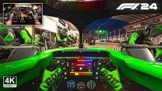 Valtteri Bottass Kick Sauber C44 Cockpit View  F1 24 Las Vegas GP  Steering Wheel Gameplay [upl. by Hendrika]