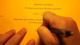 Molarity Calculation moles from molarity and liters [upl. by Inacana825]