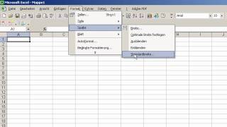 Excel 2003 Standardbreite der Spalten ändern [upl. by Karyn]