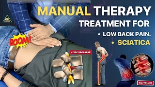 MANUAL THERAPY FOR LOW BACK PAIN  SCIATICA  LUMBAR ROTATION AND EXTENSION MOBILIZATION TECHNIQUE [upl. by Aynatahs831]