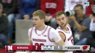 Wisconsin Basketball Highlights vs Nebraska 1624 [upl. by Desdamona]