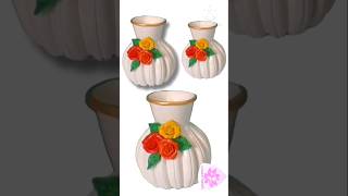 diy flower Vase  easy cement showpiece  cement crafts shorts diy homedecor [upl. by Golliner]