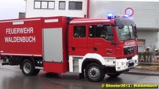 FEUERWEHR WALDENBUCH Brandalarm im Industriegebiet mit Sirenenalarm [upl. by Ciardap623]