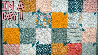 Whispering Winds  Beginner Quilt Pattern  Layer Cake Quilt Pattern  In A Day  Quick and Easy [upl. by Greenstein831]